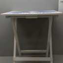 Sintuff Coastal Beach TV Trays Set of 4 with Stand Cape Craftsmen Mermaid Shore Birds Folding Wooden Decorative TV Tray Dinner Tables Farmhouse for Eating on Couch Snack Home Supplies