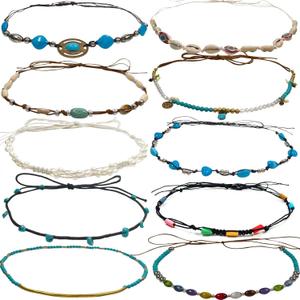 nemokamai 10 PCS Cowboy Hat Bands for Men Women, Leather Hatbands Belt for Cowboy/Western/Fedora/Cowgirl/Straw Hats