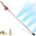 Foinwer 24''Portable Radiator Cleaning Wand,2000 PSI Radiator Flush and Cleaner Tool,Quick Cleaning,Two 1/4''Quick Coupler,Radiator Pressure Washer Tool Fit for Household Cars,Trucks,RV Radiators