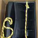Dual Wheel Chocks, Light Non-Slip Wheel Stoppers with Nylon Rope Yellow Reflective Tape, Wheel Block for Lightweight Travel Trailer, Light Truck, Car, Tractor, Lawnmower 1 Pair, Black&Yellow