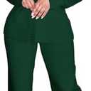 Elainone Pant Suits for Women Professional 2 Piece Outfits Solid Color Button Down Business Casual Blazer Sets, S