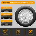 16 Inch Hubcaps for Toyota Camry Set of 4 Premium ABS Wheel Covers, Snap-On OEM Replacement for 16" Steel Rims Durable, Impact-Resistant (Full Set of 4)