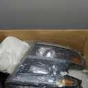 FIONE L&R Headlights Compatible with Chevy Tahoe/Suburban 2015-2020 LED DRL Halogen Headlamp Black Housing W/O Bulbs Headlamp Left+Right Side