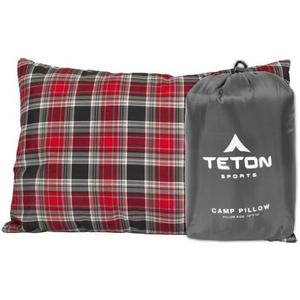 TETON Sports Camp Pillow; Great for Travel, Camping and Backpacking; Washable, Grey, 12 x 18 inches ; 9.6 ounces, XL
