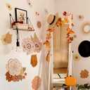 Boho Daisy Peony Garden Wall Stickers Vintage Flower Plant Peel and Stick Wall Murals Art for Bedroom Living Room Nursery Classroom Wall Decor BM4076