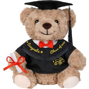 2026 Graduation Bear Gifts,9 Inch Soft Plush Teddy Bear with Black Cap & Graduation Gown & Diploma, Kindergarten Preschool High School College Graduation Gifts Bear for Her Him Women Men Boys Girls Kid