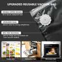 (8" x 9") 20-Pack Reusable Vacuum Seal Food Bags (Vacuum Sealer Machine Not Included), Compatible with CNAOA Vacuum Sealers