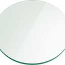 Clear Round Glass Table Top 3/8" Thick - Tempered Glass Table Top 36 - Replacement glass with Flat Polish Edge for Coffee Table, End Tables, and Dining Tables by Fab Glass and Mirror