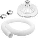 11095 Skimmer Intended with Hose for Intex 58947 Vacuum Cover, for Oil Skimmer Attachment, Transparent Plastic Cover to Cover or Connect & Pool Skimmer Hose for Above Ground Pool Skimmer Pump