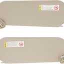 CRAZYPARTS Driver & Passenger Side Sun Visor Compatible with Chevrolet Express GMC Savana 1500 2500 3500 4500 1999-2019 Replaces# 84054688 84054695 Beige