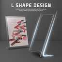 3 x YUNCHUN 6 Packs Acrylic Sign Holder 6 x 8 Standing, L-Shape Magnetic 6 x 8 Clear Menu Holder, Table Display Stand of Slant Back & Acrylic Frame for Store, Wedding, Restaurant, Hotel, Office Use