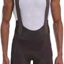 Cycling Bib Shorts for Men - Road Bike Bicycle Breathable Padded Riding Tights (Brown, L)