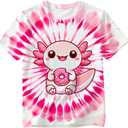 Kids Tie Dye Shirt Children Size 4-10 Years Boys' Girls' Hippies Senior Tie Dye T-Shirt (Large)