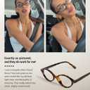 TIJN Olisa Blue Light Blocking Glasses for Women Men,Oval Glasses Frame Bluelight Glasses for Gaming/Computer/Screen (Brown)