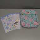 G-LEAF Bible Cover Case/Book Cover, Bible Case for Women Girls, Bible Cover Bags Floral Pattern With Handle Fits for Standard Size Bible, 9.5x6.7x2.5 In (Faded Rose - Light)