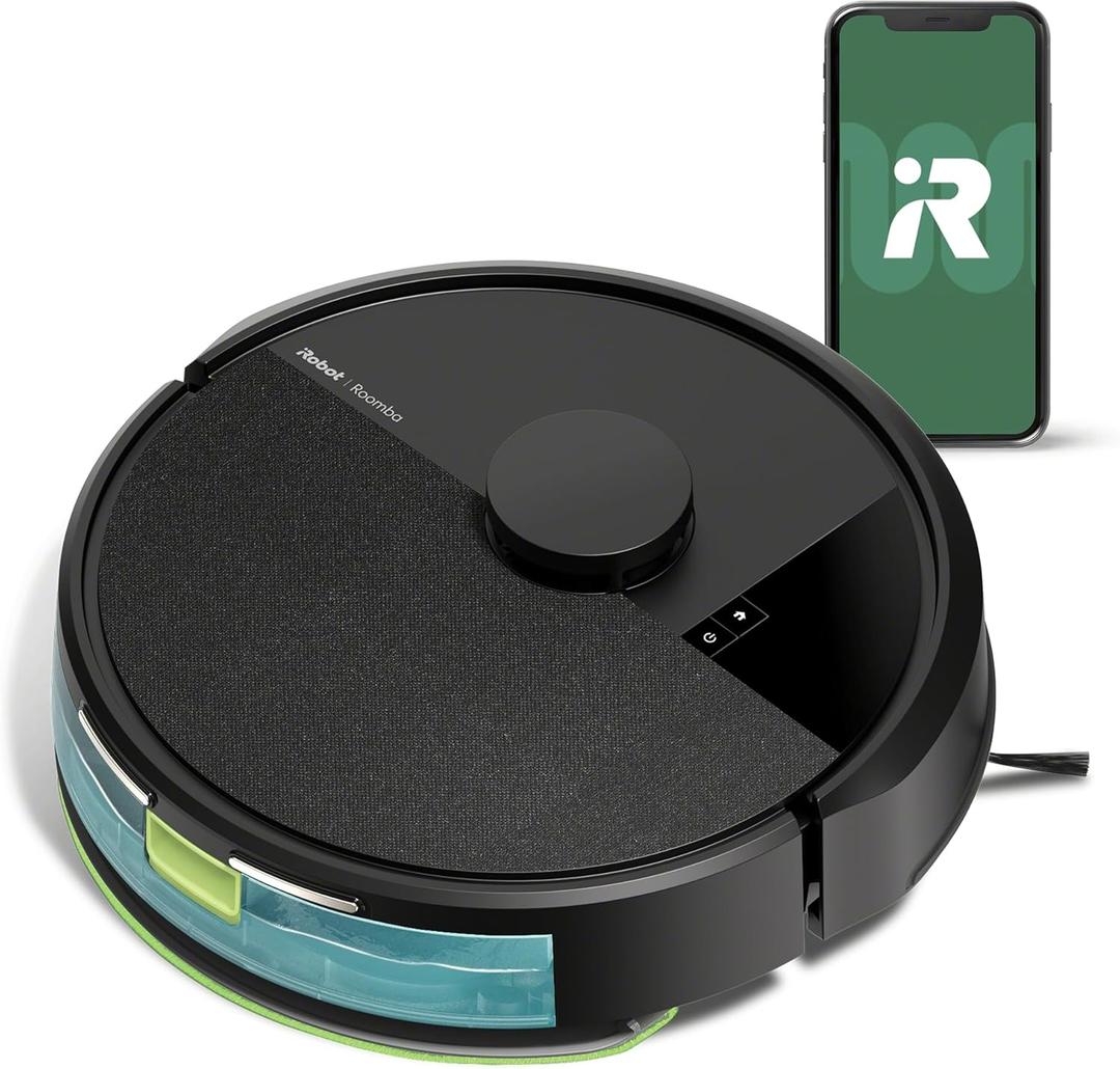iRobot Roomba 105 Combo Robot Vacuum & Mop - Easy to use, Intense Power-Lifting Suction, LiDAR Navigation, Multiple Cleaning Modes, Avoids Mopping Carpets, Self-Charging