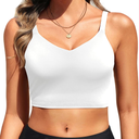 Aqua Eve Women's Sport Bra Swim Top - 2025 Crop Bikini Top Modest V Neck Bathing Suit L