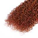 Color #33 Bundles Human Hair Copper Red Kinky Curly Human Hair Bundles 22 24 26 Inch Unprocessed Brazilian Virgin Human Hair Bundles Reddish Brown Bundles No Tangle Hair Extensions