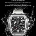 OLEVS Mens Watches Stylish Chronograph Waterproof Luminous Silicon Strap Multifunction Watches for Men Business White Men Wrist Watch