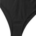 Milumia Women's Stitch Detail Strapless One Piece Swimsuit Cut Out Bandeau Bathing Suit (Black, XS)