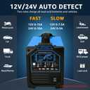 PCHH 12V 24V Car Battery Charger Heavy Duty, 0-15A Automatic Battery Maintainer, Smart Trickle Charger with Auto Shutoffs, Repair, Winter Mode, for Automotive Car Truck Motorcycle Lawn Mower Boat AGM