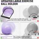Yoga Ball Holder, Large Exercise Ball wall Mount, Storage Rack Compatible with 12 to 26 Inch Fitness Balls, for Commercial Gym, Home Gym, Physical Therapy & Storage Room