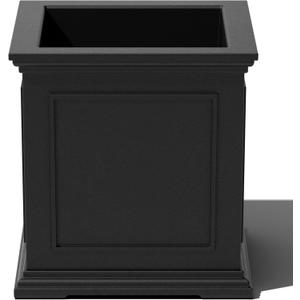 Veradek Brixton Cube Planter, Black, 20.75 in Height, 19 in Width, 19 in Length, Outdoor Use