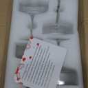 Qipecedm 4 Pcs Ribbed Coupe Glasses, 10 oz Vintage Coupe Glass Set, Unique Martini Glass, Classic Cocktail Galssware, Bar Drinking Glasses Set Pefect for Cocktail, Wine, Champagne & Gift