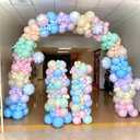 HILAVO Pastel Balloons 12 Inch Macaron Pink Blue Green Purple Yellow Pastel Rainbow Latex Balloon with Colorful Confetti Party Balloons for Easter Birthday Baby Shower Bridal Wedding Party Decoration