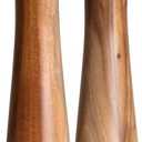 Salt and Pepper Mill Set, Pepper Grinder with Adjustable Stainless Steel Grinder, Salt Grinder with Ceramic Grinder, Acacia Wood, Height 30 cm / 12 inch