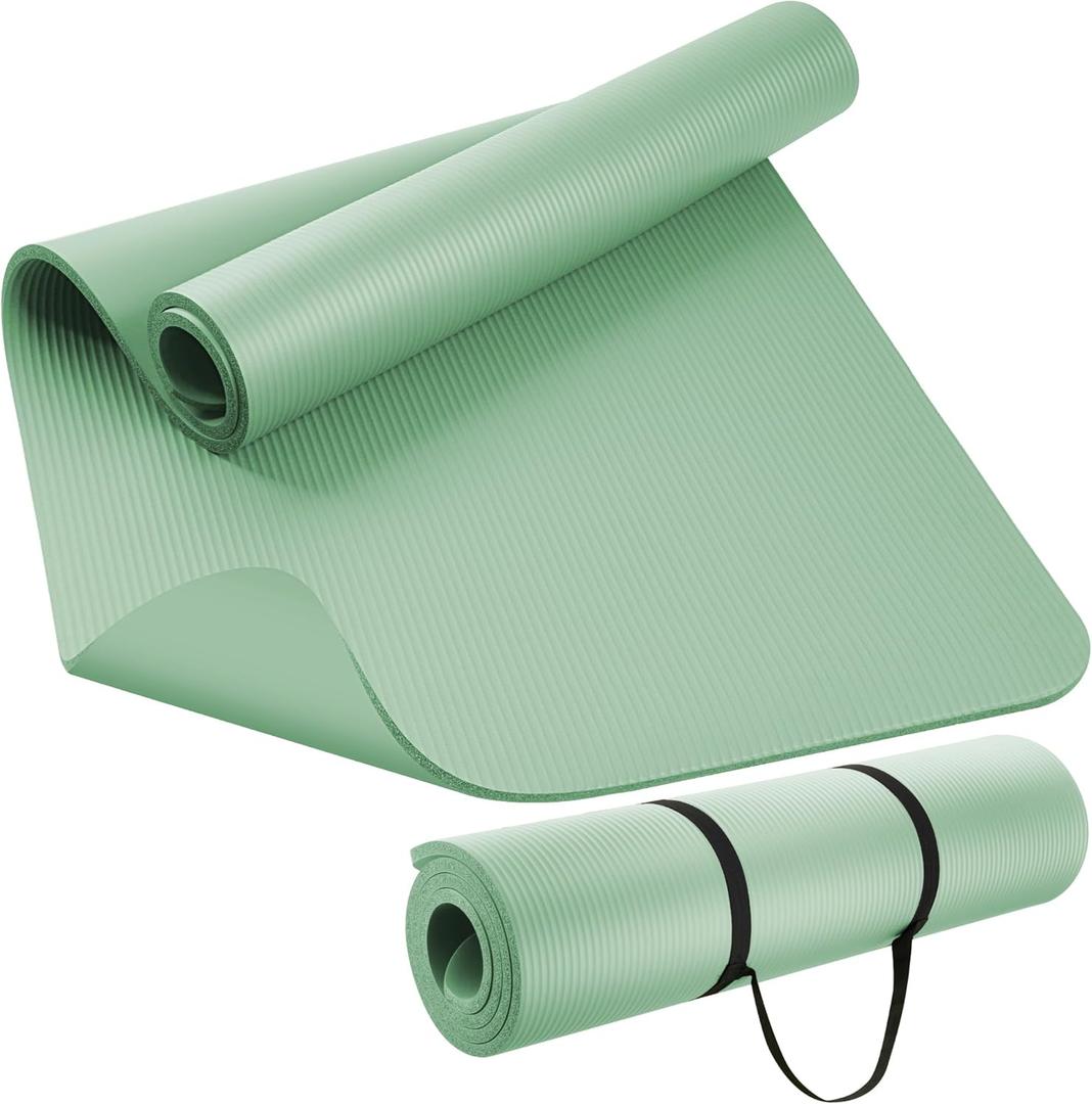 KEEP Extra Thick NBR Yoga Mat for Women & Men, 15mm Thick, 72x32 Large Exercise Mat with Non-Slip Workout Mat for Yoga, Pilates, Stretching, Meditation Wide & Cushioned Fitness Mat
