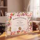 Youyole Floral Graduation Shadow Box Frame Acrylic Diploma Frame Shadow Box Fit 11 x 14'' A4 Diploma Degree Certificate Degree Display Medal Pressed Floral Grad Memory Boxes Keepsake Grad Cap and Gown