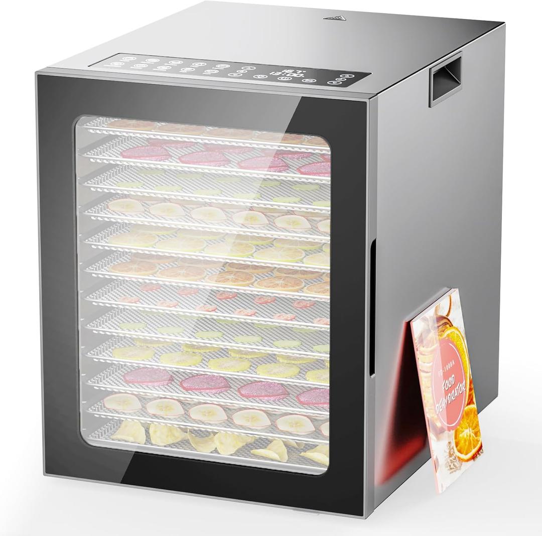 Food Dehydrator, Adjustable Timer & Temperature Fruit Dryer Machine