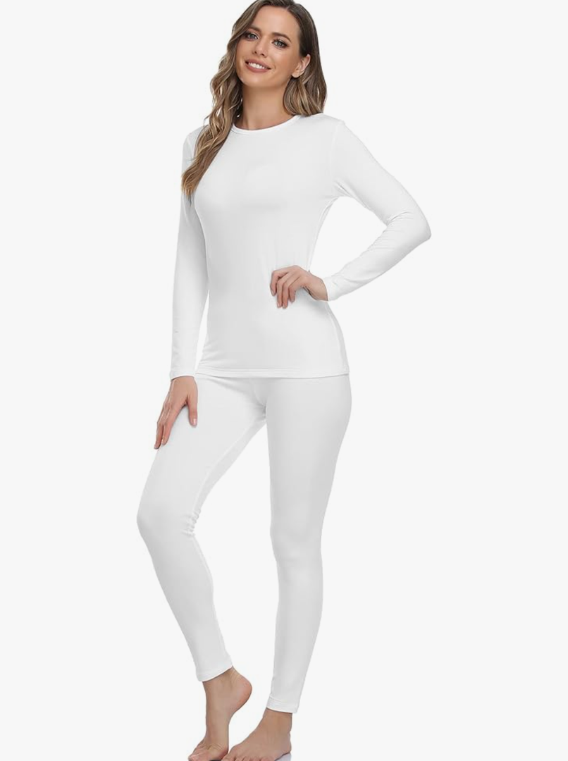WEERTI Thermal Underwear for Women Long Johns with Fleece Lined, Base Layer Women Cold Weather Top Bottom Small