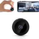 Mini Hidden Cameras,1080P HD WiFi Security Camera for Baby Pet Nanny Surveillance, Spy Cam for Home Indoor Outdoor Monitoring Remote Viewing with APP(Video Only)  (1 Pack, Black)