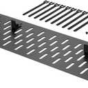 Tecmojo 1U Rack Shelf,19 inch Width 6 inch Depth,Rack Mount Shelf with Anti-Slip Stops,Server Rack Shelf and Network Shelf for 19 in Equipments, 55lbs Capacity of Vented 1U Shelf,Black,No Lip