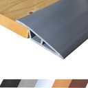 1/2" to 3/5" Height Threshold Ramp - Rubber Threshold, Floor Transition Strip, Wheelchair Ramp, Door Strip, Carpet to Tile Strip (Gray, 40 inches)