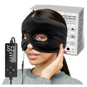 Moist Heat Sinus Pressure Relief Mask with 3 Heat Settings, Extra Large Face Heating Pad for Eyes, Sinusitis, Hormone Migraine, Tension Headache Relief Black