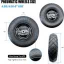 2-Pack of 4.80/4.00-8"Wheels,16" Pnuematic Tires,Steel Rim and 5/8"or 3/4" Axle Bore Hole,3-6" Centered Hub for Wheelbarrows,Garden Carts,Dump Cart,Utility Wagon and MoreAll Purpose Utility Tire