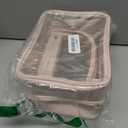 Veki Transparent Makeup Bag Travel Cosmetic Bags Case Waterproof Toiletries Bag Large Capacity Open Storage Bags Organizer With Zipper, Portable Make Up Organizer for Women and Girls