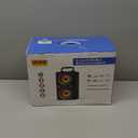 Bluetooth Speaker 100W Portable Big Powerful Deep Bass Loud Sound Wireless Boombox with Subwoofer TWS LED Lights DSP Large Wooden Speakers for Outdoor Home Party (Black)