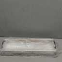 Rustic Wooden Serving Trays Rectangular with Handle,Ottoman Tray for Living Room 16 Inch Long for Serving Wine(whitewashed)