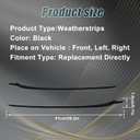 FZJDSD Front Left & Right Side A-Pillar Windshield Molding Trim AE8Z5403136A AE8Z5403137B Compatible with Ford Fiesta 2011 2012 2013 2014 2015 2016 2017 2018 2019 Passenger Driver Weatherstrip Seal