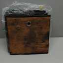 SONGMICS Storage Cubes, Set of 6 Storage Bins with Handles, Foldable Oxford Fabric and Non-Woven Fabric Storage Boxes, 11.8x11.8x11.8 Inches, Fit Cube Storage Unit, Rustic Brown and Black URFB102B01