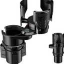 OUTXE Dual Car Cup Holder Expander, Multifunction Drink Adapter Adjustable Expandable Cupholder for Seat Automotive Auto Truck RV, Compatible with Yeti, Hydroflask 20/24/30/32/40 Oz Water Bottles (M, with Expander)