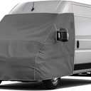 Gray Windshield and Engine Cover Compatible with 2014-2025 Ram Promaster | Full Coverage Hood for The Front, Sun, Snow, and Privacy Protection