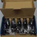 Lifelong Office Chair Wheels Replacement Rubber Chair Casters for Hardwood Floors and Carpet, Set of 5, Stem Casters, Heavy Duty Office Desk Casters for Chairs to Replace Office Chair Mats - (Black)