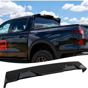 STSEV01 Rear Spoiler Cab Roof Wing Fit for Ford Ranger 2024 2025 2026 All Beds and Cabs XL/XLT/Raptor/Lariat, Gloss Black Top Wing Lip Exterior Accessories