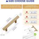 Ravinte 5 Pack Kitchen Cabinet Handles Champagne Bronze 2-1/2 Inch Hole Center Stainless Steel Pulls for Dresser Drawer Cupboard Handles with Screwdriver, 4 Inch Length