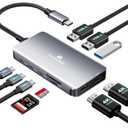 USB C Docking Station Dual Monitor, 10 in 1 USB C Hub Multiport Adapter, 4K HDMI Port, 100W PD, SD/Micro, USB-C 3.0, USB-A 3.0/2.0, Laptop Dock Station for Mac/HP/Dell XPS/Lenovo Laptop
